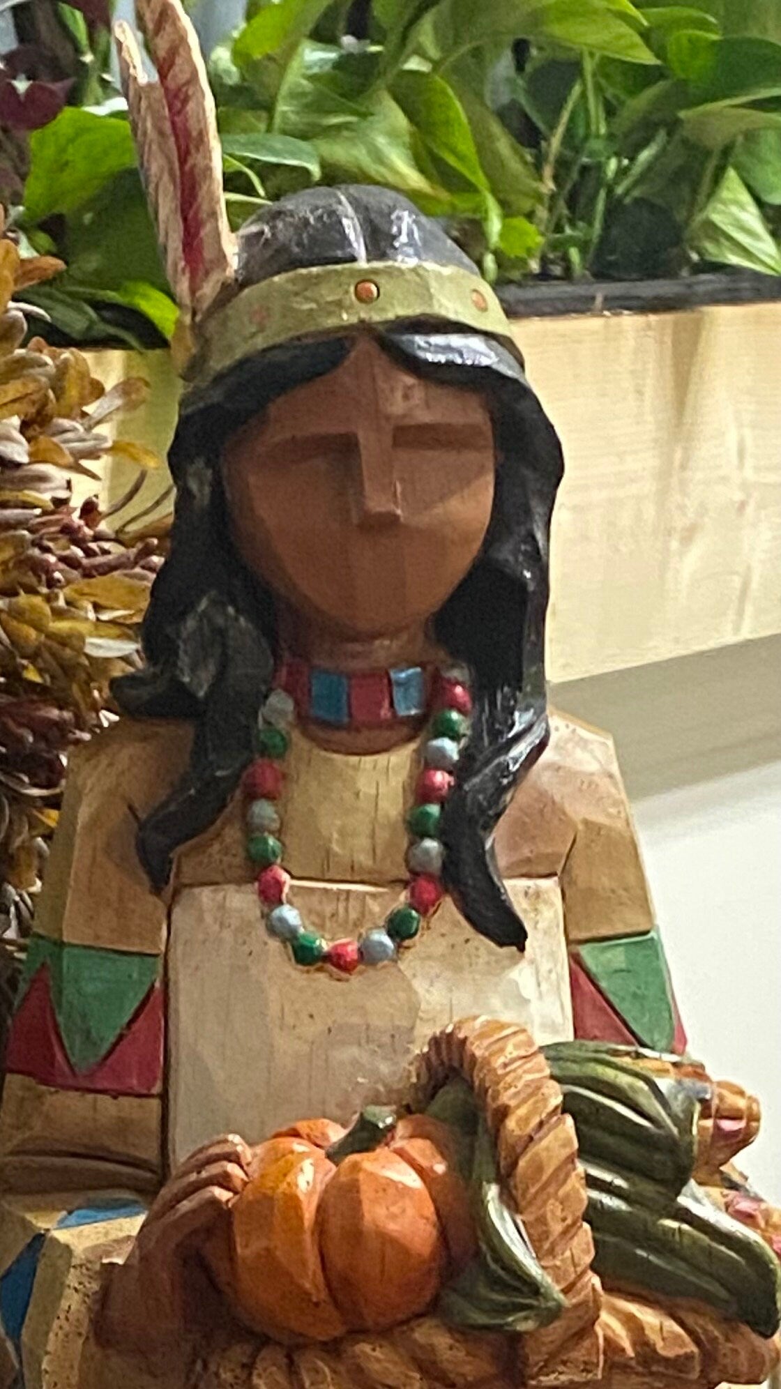 American Indian Woman Figure Resin